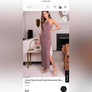 Lulu's Pink Sheath Cocktail Dress with Slit